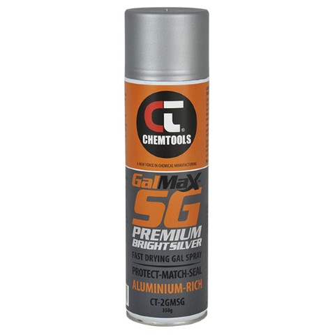 CHEMTOOLS 350G GALMAX SG PREMIUM BRIGHT SILVER ALL-IN-1 GALVANISING PAINT